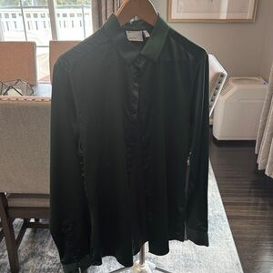 Satin Elegant Green Men's Shirt